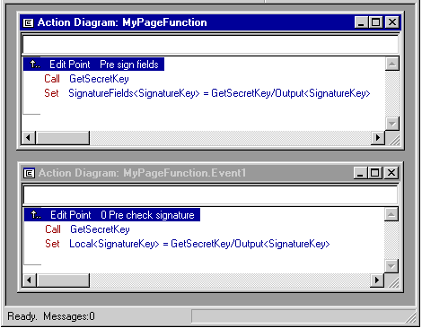 Retrieving secret key for signature calculation