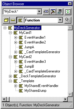 Structure of Deck Generator in Object Browser