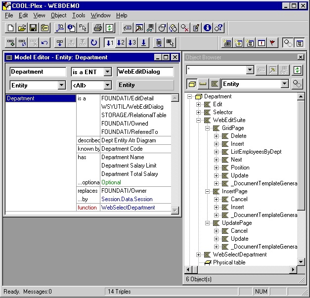 Specification of Department entity